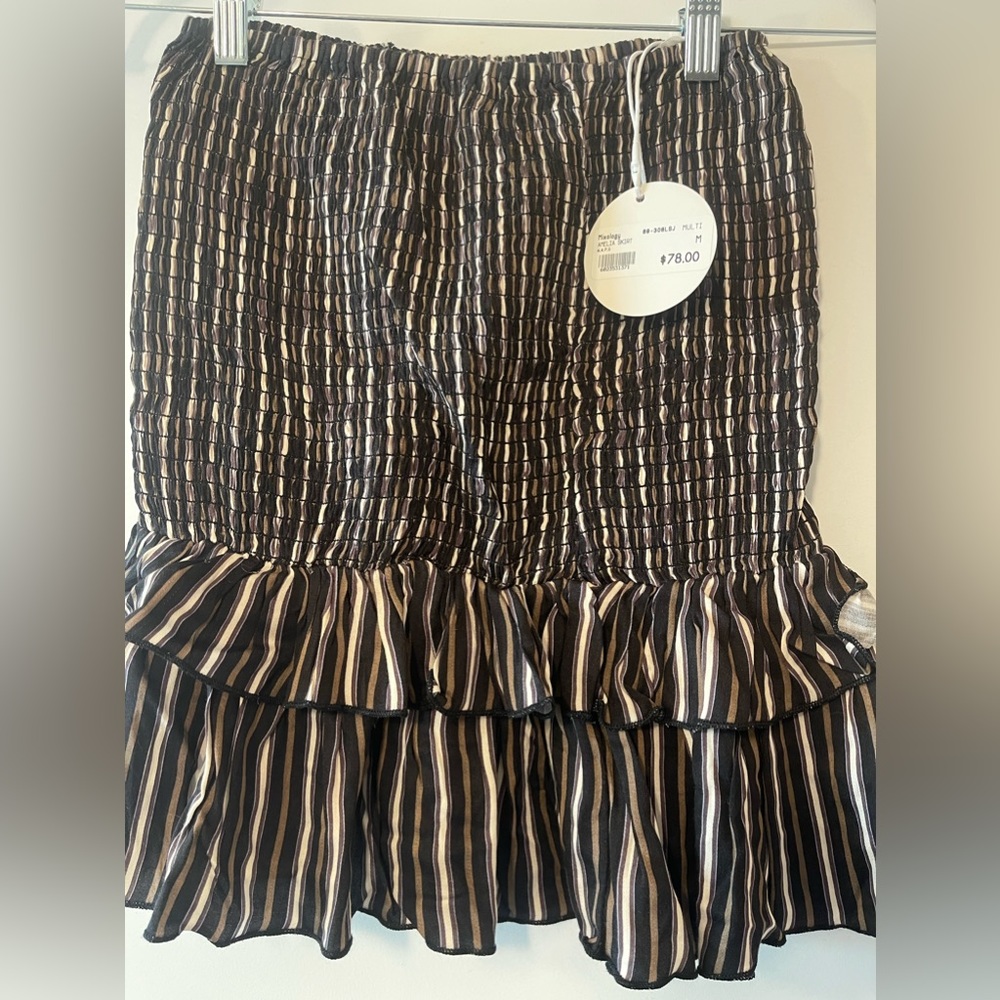 Mixology stripe skirt
